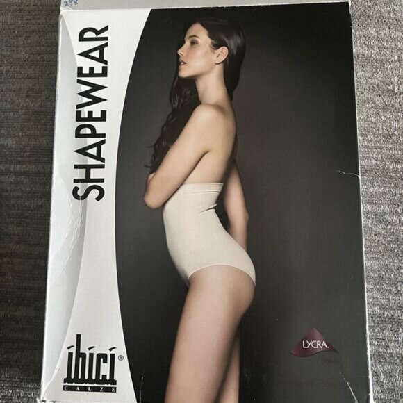 NWT IBICI Shapewear High Waisted Black Briefs Sz L Made in Italy - Picture 1 of 4